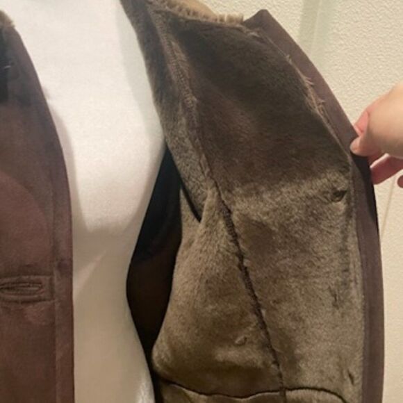 NWOT Appleseed's Brown 100 Polyester Brown Coat Size L - Picture 10 of 14